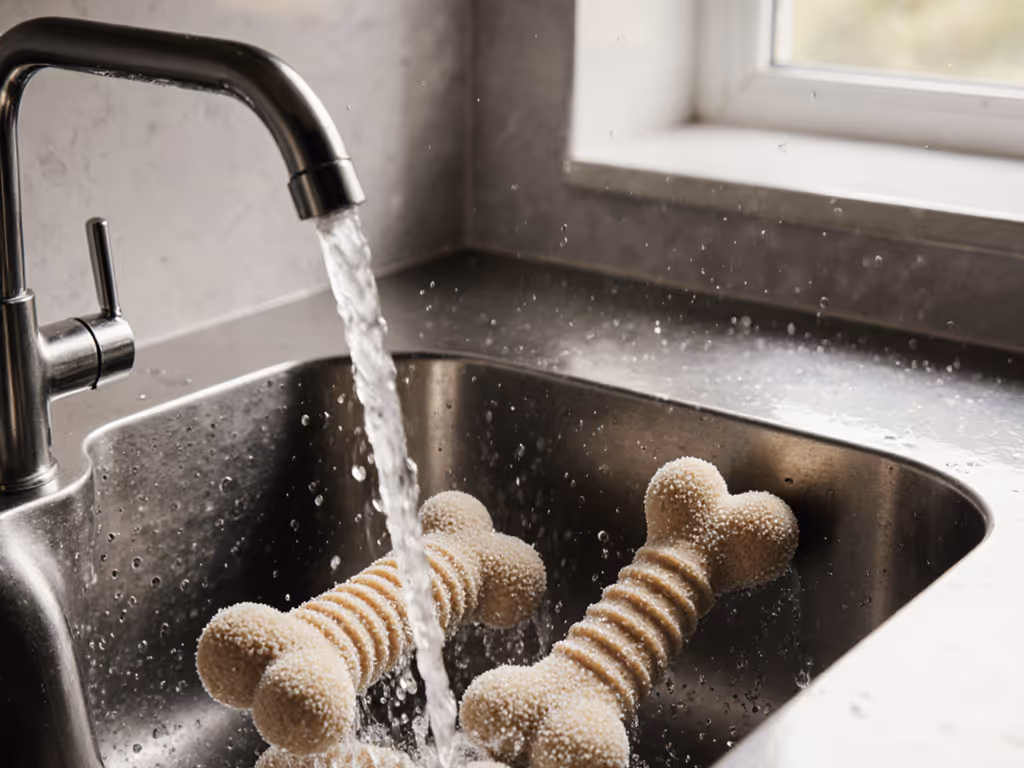 close-up_of_benebone_wishbone_being_rinsed_in_sink